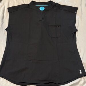 Stylish Black Women's Scrub Top